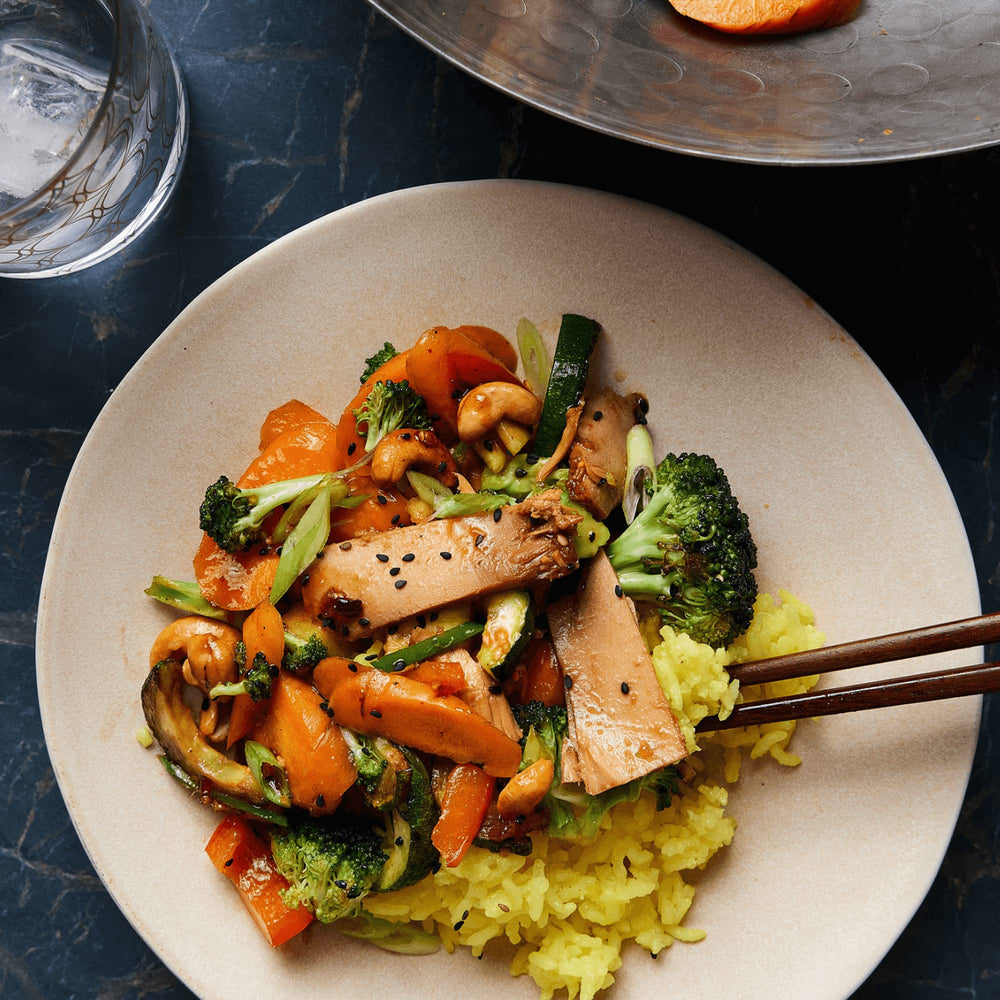 Ingredient-ready tuna in oregano olive oil to add to bowls