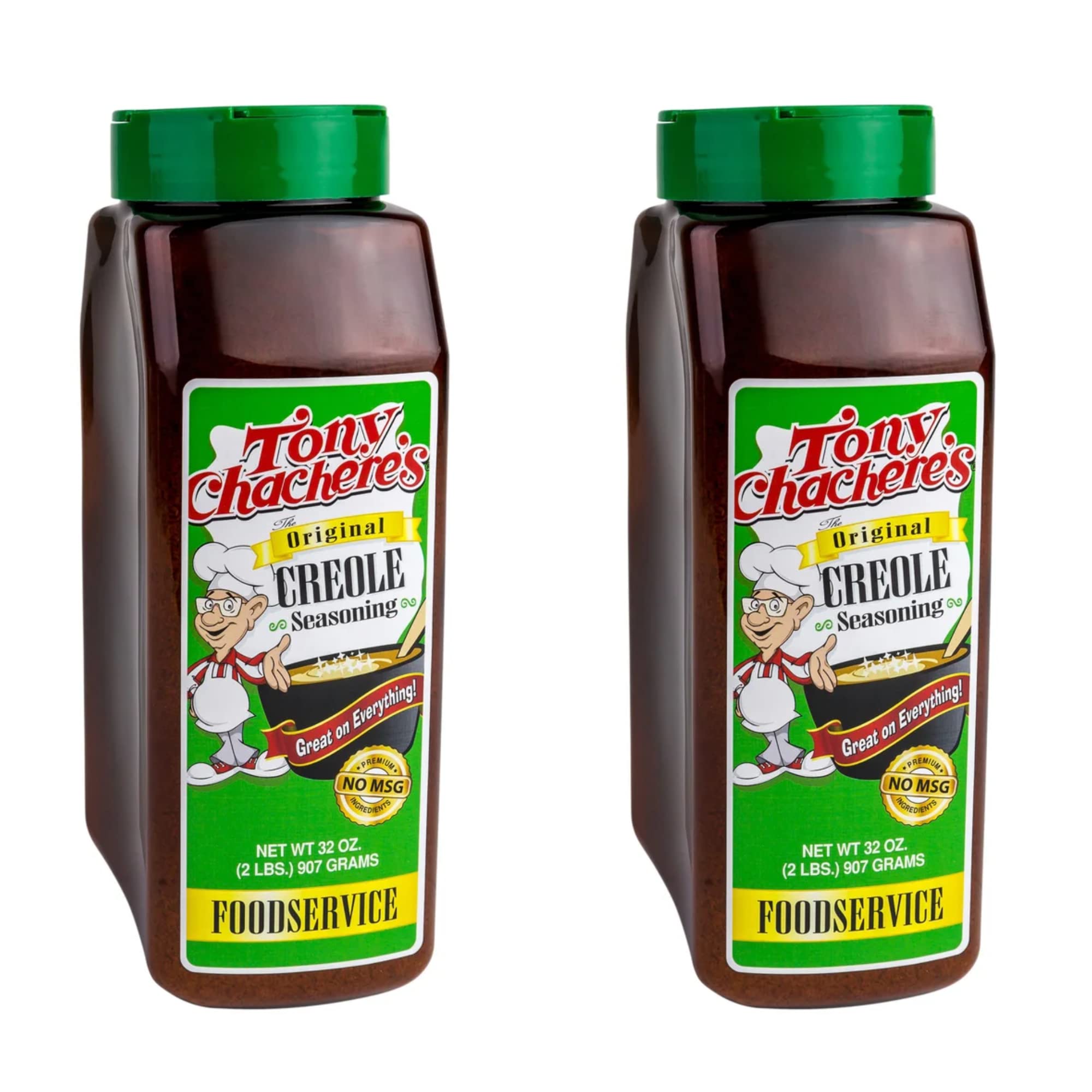 Tony Chachere's Creole Seasoning 32oz two-pack bottle front for quick flavor boosts