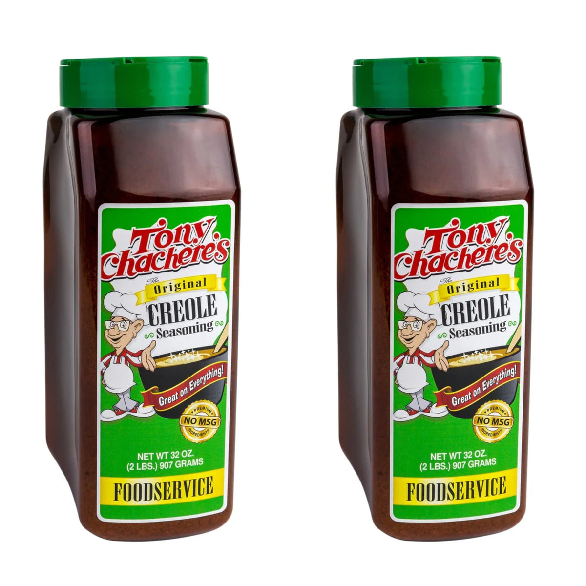 Tony Chachere's Creole Seasoning 32oz two-pack bottle front for quick flavor boosts