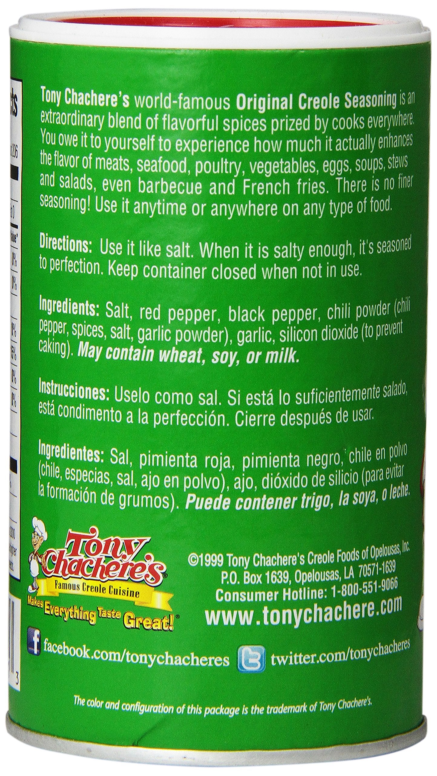Close-up of Tony Chachere's Creole grains showing textured spices.
