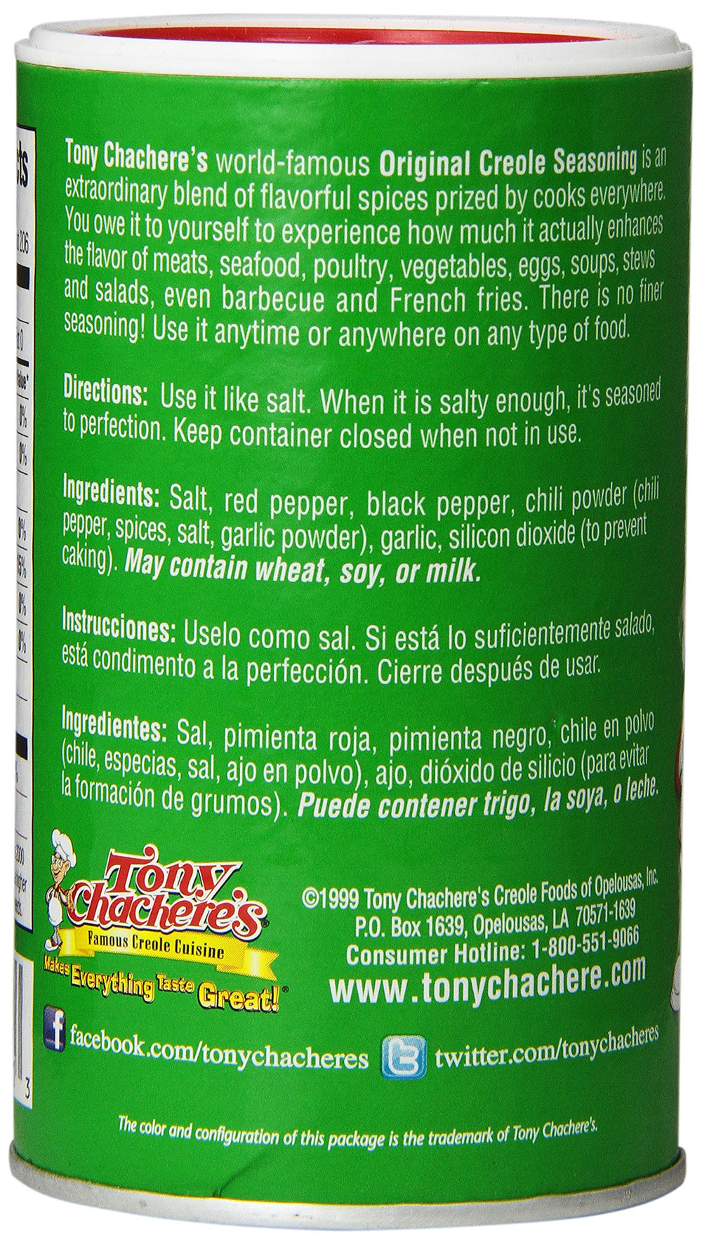 Close-up of Tony Chachere's Creole grains showing textured spices.