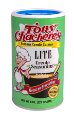 Tony Chachere's Ssnng Lite Salt shaker front view for versatile seasoning