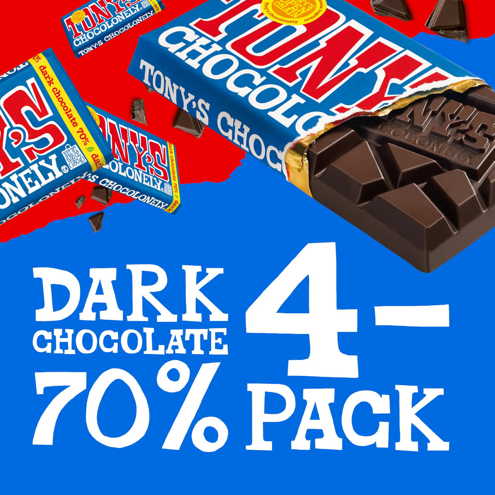 Tony's Chocolonely gift-ready chocolate bar, ideal for holidays or gifting.