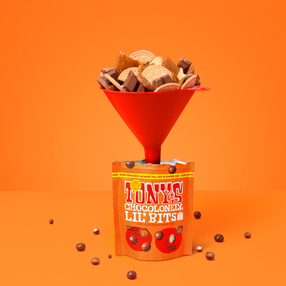 Snack time at a desk with Tony's Lil’ Bits for a satisfying break.