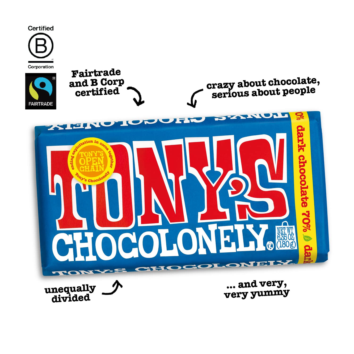 Tony's Chocolonely party favors bundle, perfect for events and gift baskets.