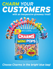 Tootsie Charms Mini Pops 18-flavors collection offers a vibrant flavor lineup.
