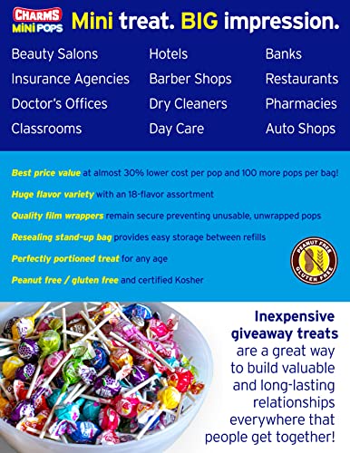 Tootsie Charms Mini Pops ideal kid-friendly snack on the go.