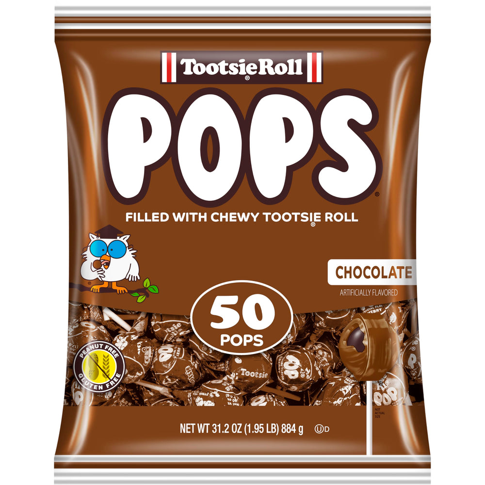 Tootsie Pops chocolate shell with glossy coating for a rich bite