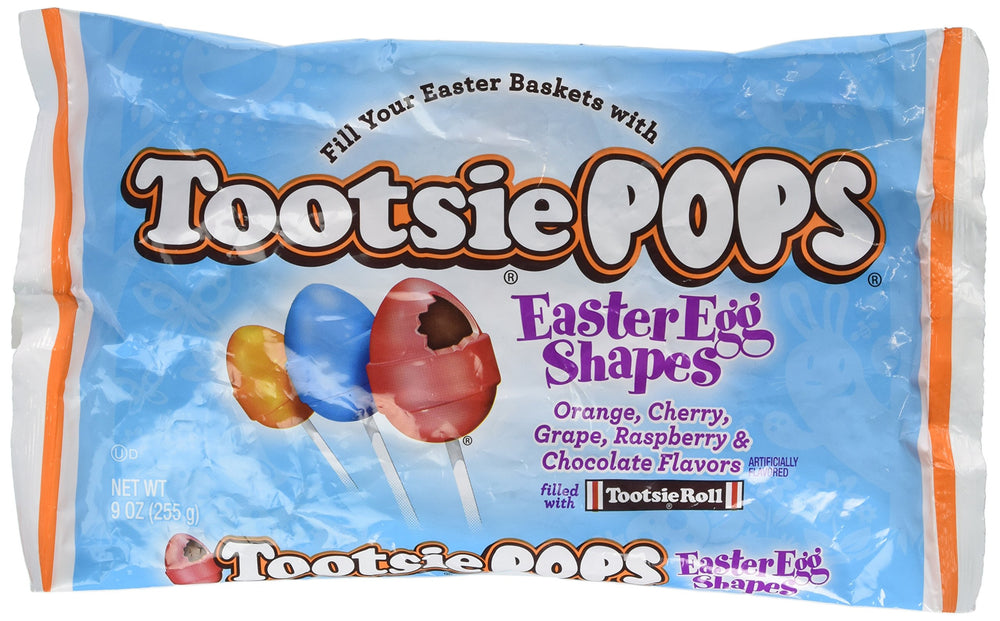 Tootsie Pops Easter egg-shaped; a festive treat for spring baskets.