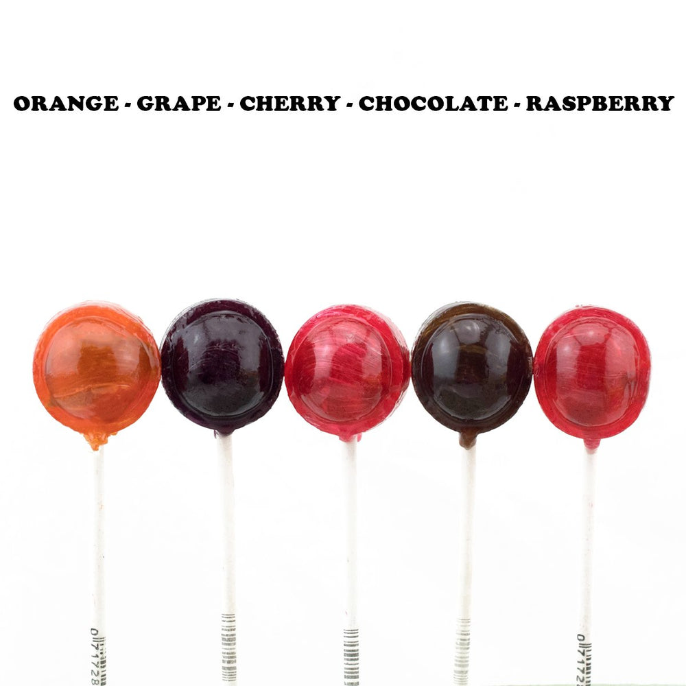 Tootsie Pops chocolate center detail highlights the chewy candy core.
