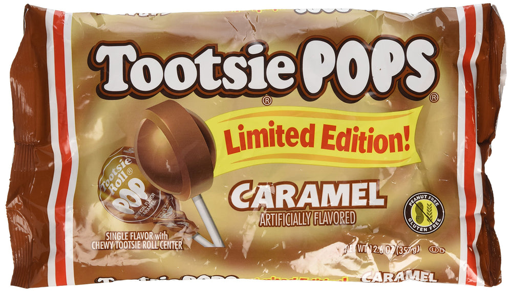 Tootsie Pops Limited Edition caramel lollipops two-pack setup for sharing