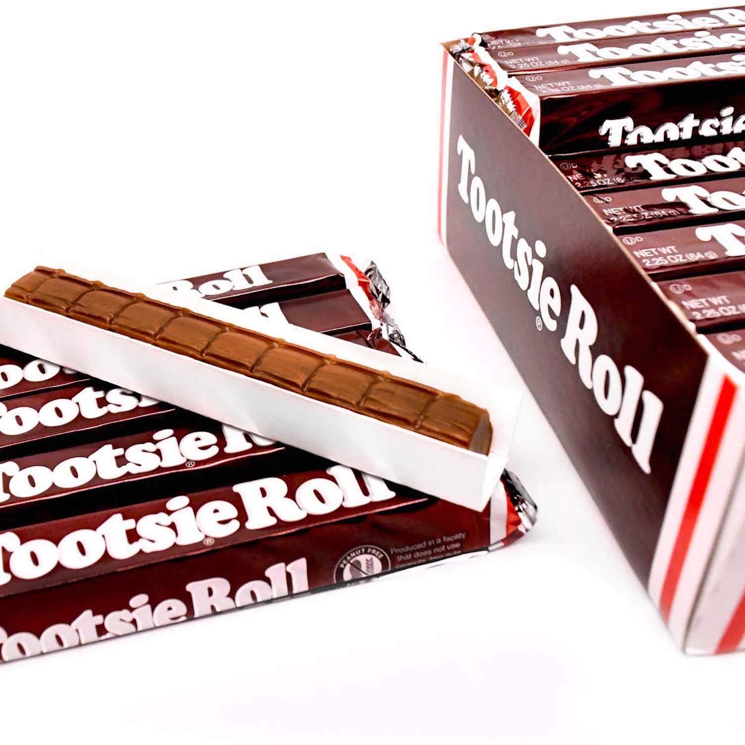 Tootsie Roll Bars 2.25 oz bars, classic chewy chocolatey bite.