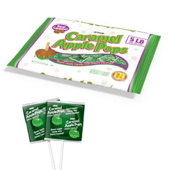 Tootsie Roll Caramel Apple Pops individually wrapped: convenient for events, classrooms, and concessions.