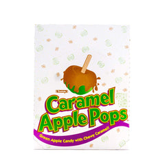 Tootsie Roll Caramel Apple Pops green apple flavor closeup