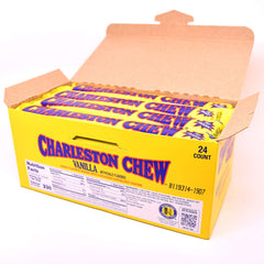 Tootsie Roll Charleston Chew vanilla bar pack shows convenient 24-count packaging for sharing.