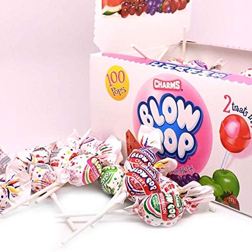 Tootsie Roll Charms Blow Pops assorted flavors offer a dual treat snack option
