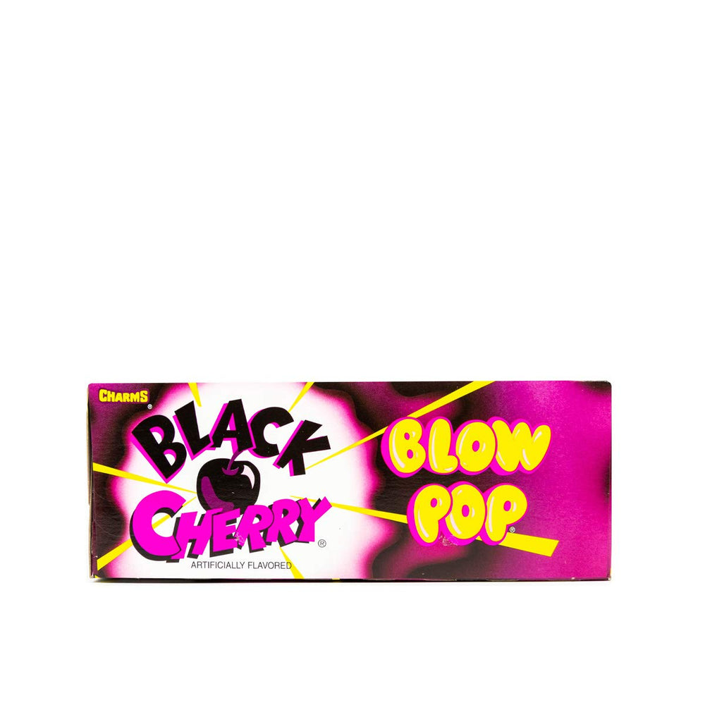 Tootsie Roll Charms Blow Pops hard candy shell in Black Cherry.