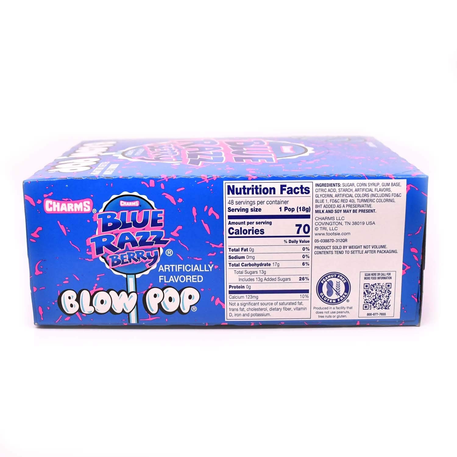 Tootsie Roll Charms Blow Pops individually wrapped packaging for freshness