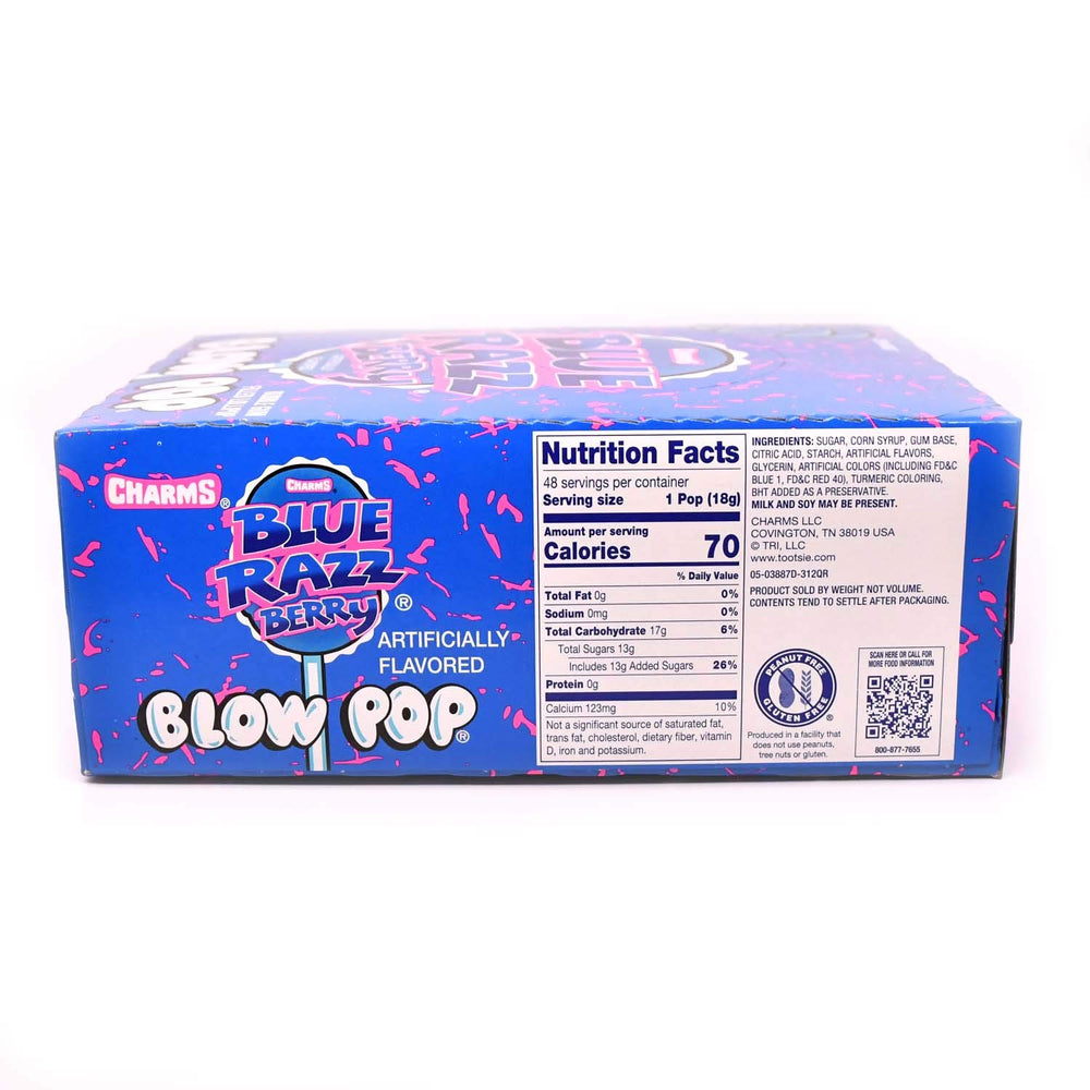 Tootsie Roll Charms Blow Pops individually wrapped packaging for freshness