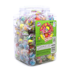 Tootsie Roll Cry Baby Extra Sour Gum jar shows intense flavor for long-lasting chewing.