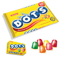 Gluten-free, kosher, peanut-free DOTS for inclusive snacking options.