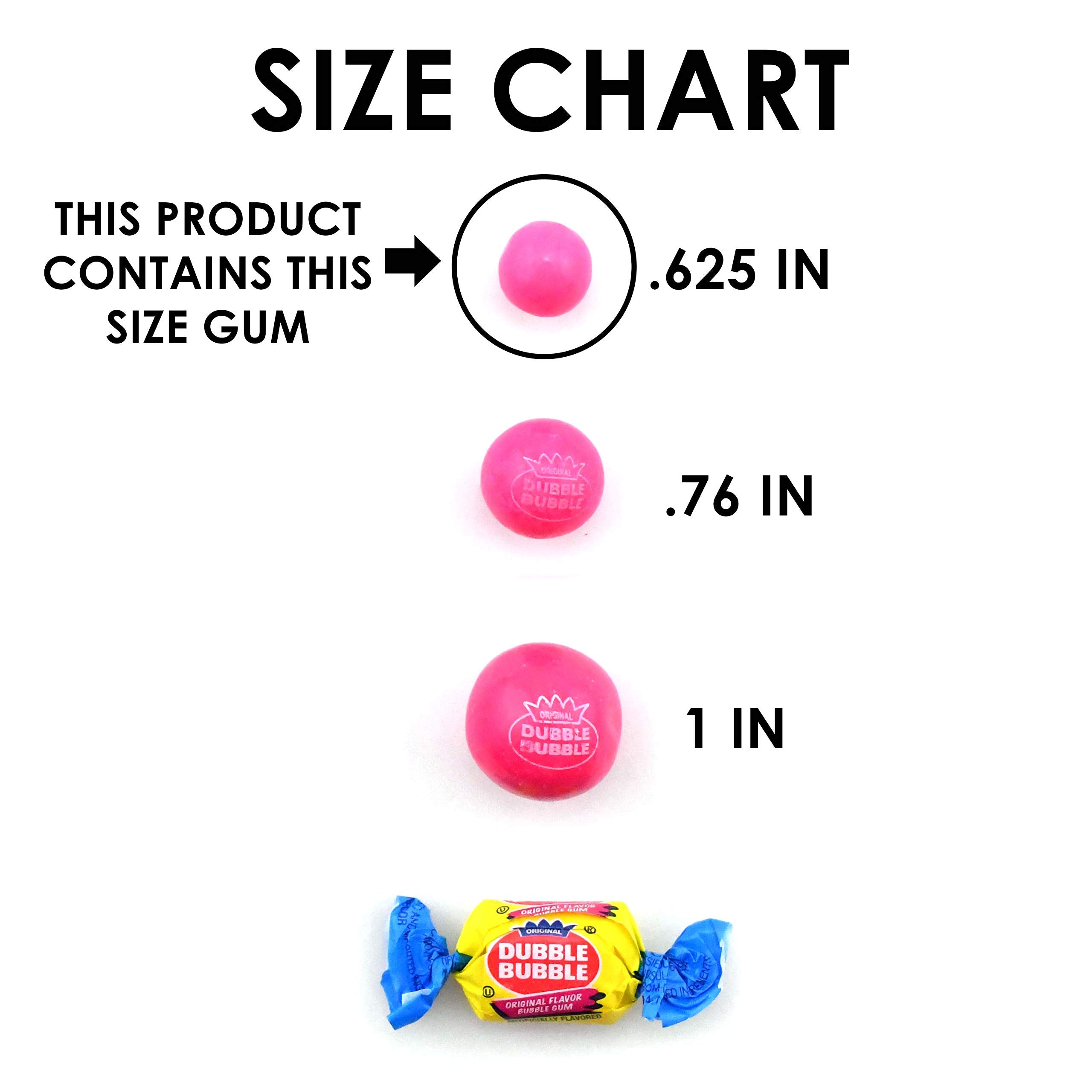 Tootsie Roll Dubble Bubble gumballs 0.625 inch diameter for small dispensers
