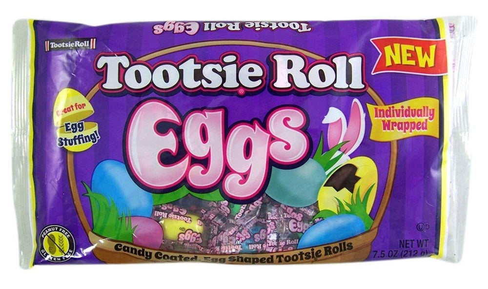 Tootsie Roll Eggs, colorful shell, perfect for Easter baskets.