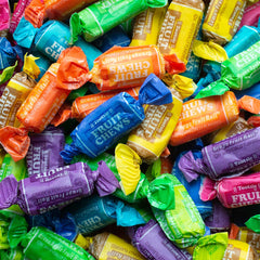 Tootsie Roll Fruit Chews classic flavors including cherry, orange, lemon for tasty bites
