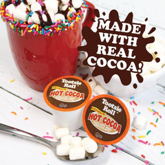 Tootsie Roll Hot Cocoa Keurig compatibility for quick, single-serve cups.