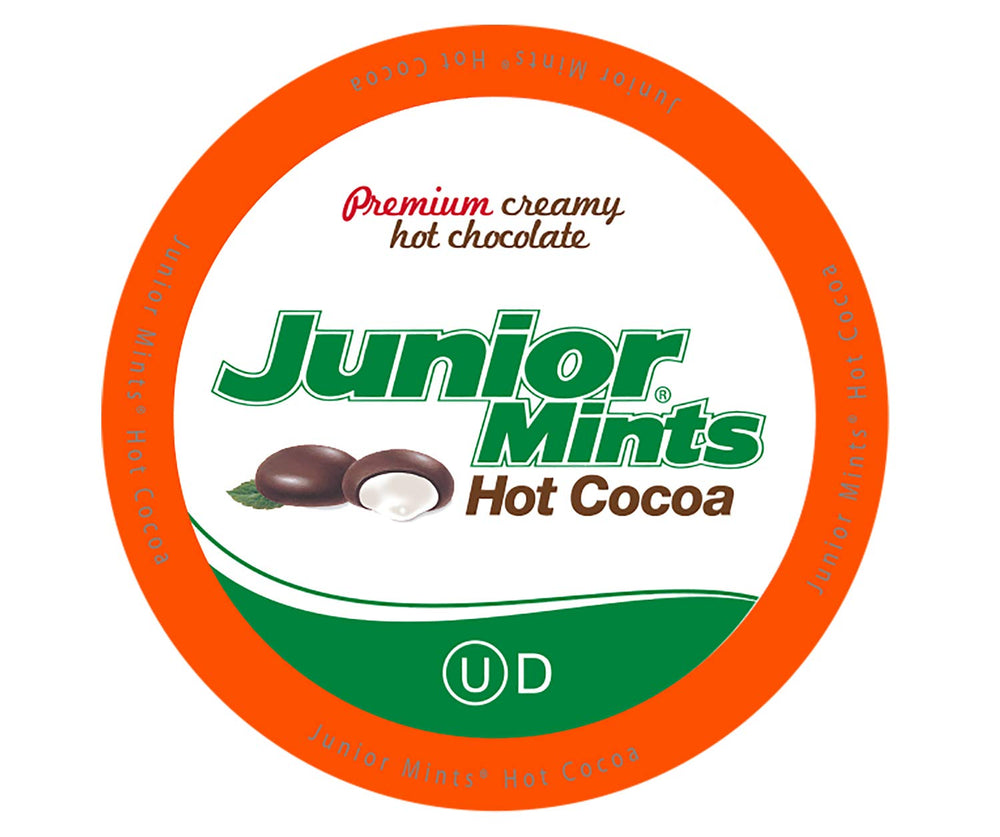 Tootsie Roll Junior Mints hot cocoa pods 12-count bundle for quick indulgence.