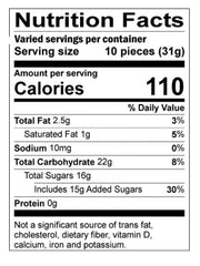 Tootsie Roll Mango Frooties bag side view showing 360 pieces inside.