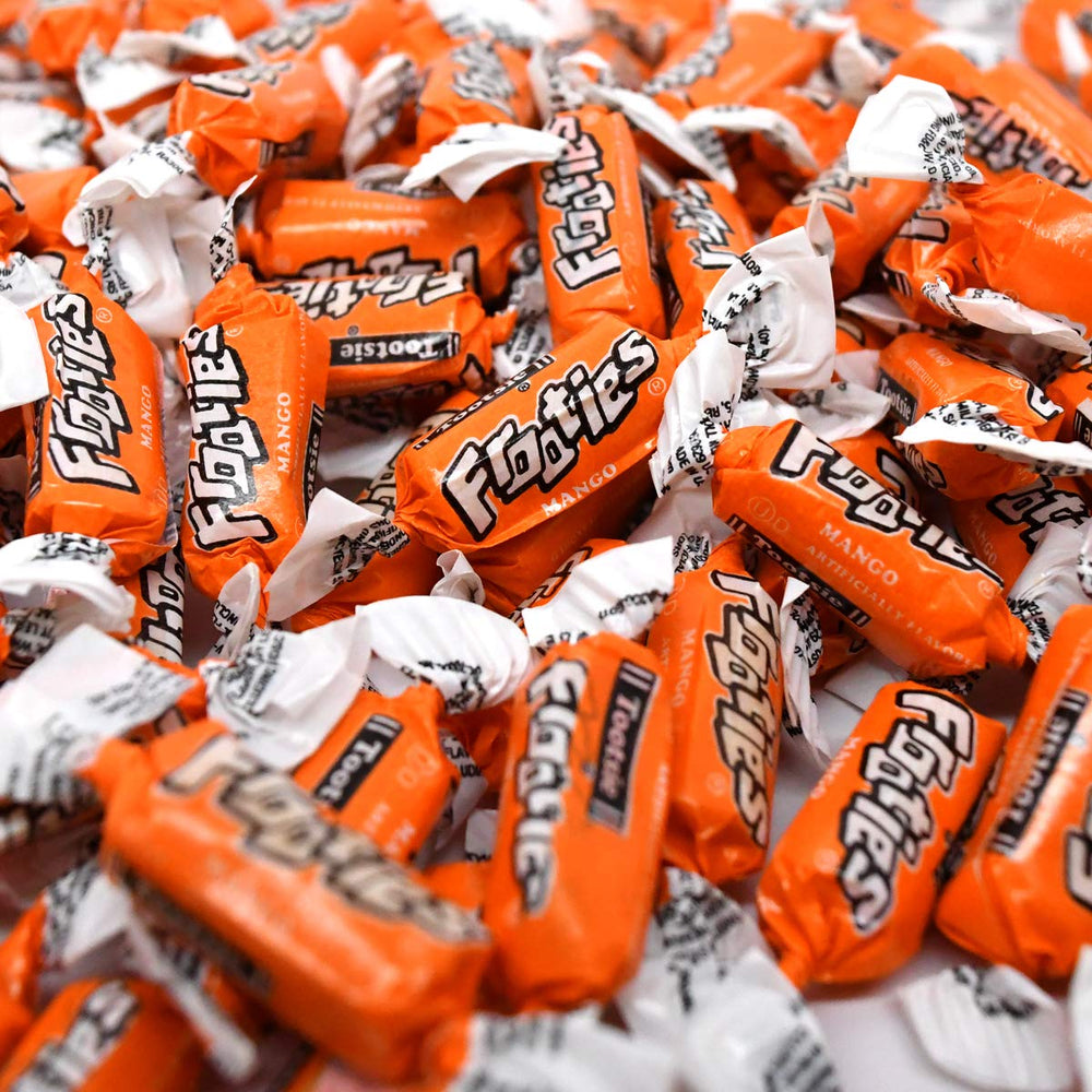 Tootsie Roll Mango Frooties wrapper pack demonstrates individual wrapping.
