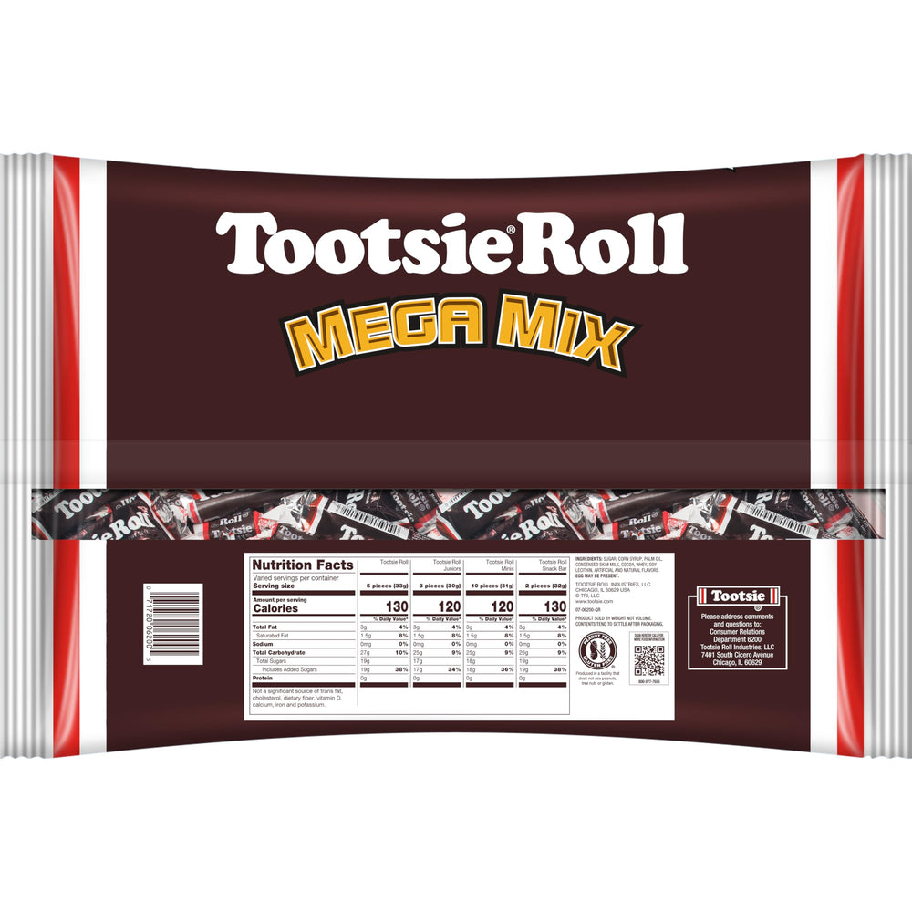 Tootsie Roll Mega Mix varied shapes keep candy interesting for snacking