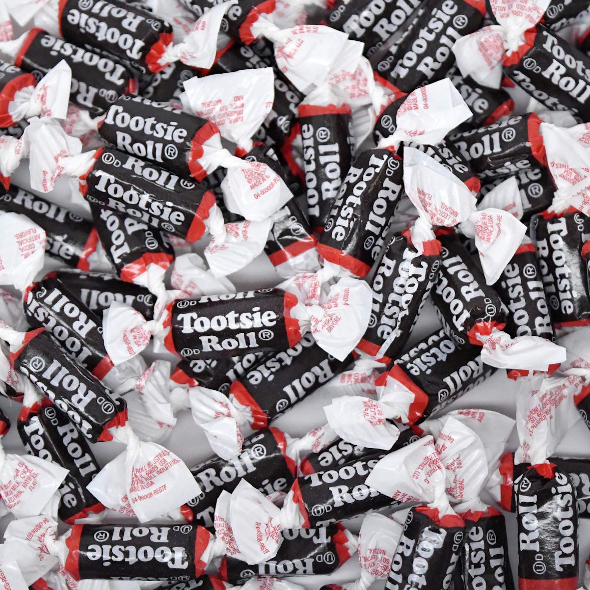 Tootsie Roll Midgees wrappers close-up, kosher and gluten-free minis