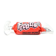 Tootsie Roll Red Frooties close-up of red-wrapped candies for on-the-go treats.