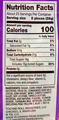 Tootsie Roll 23oz resealable bag keeps candies fresh and ready to enjoy.