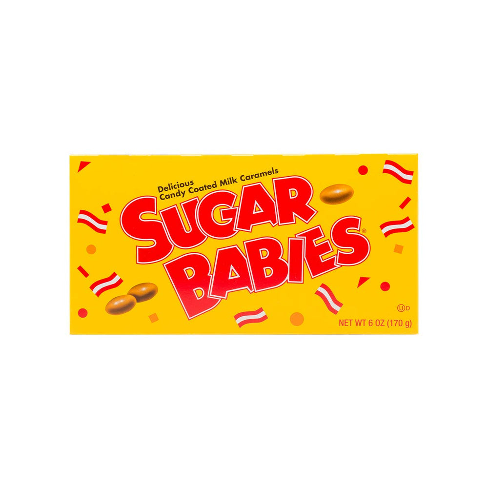 Tootsie Roll Sugar Babies box packaging highlights variety and shareable 12-count boxes