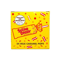Tootsie Roll Sugar Daddies 24-Count Display of classic caramel lollipops