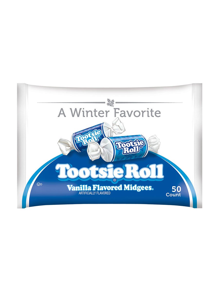 Tootsie Roll Vanilla Midgees 12oz bag, seasonal vanilla candy ideal for sharing this fall
