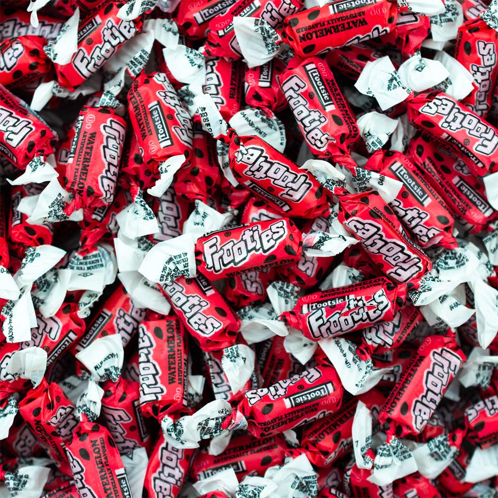 Tootsie Roll Watermelon Frooties bag back – branding and product details