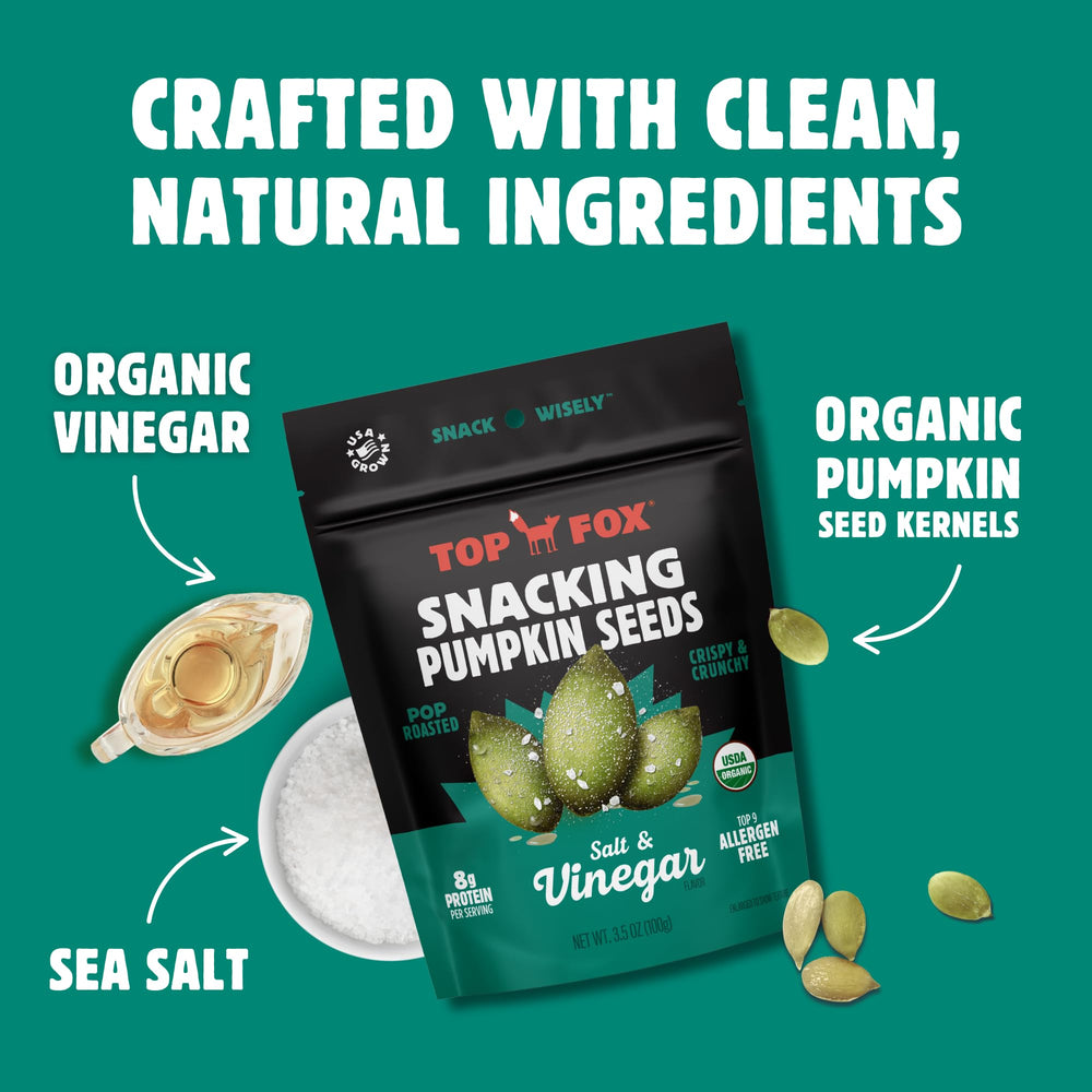 Top Fox Pumpkin Seeds in a gym bag, convenient protein boost