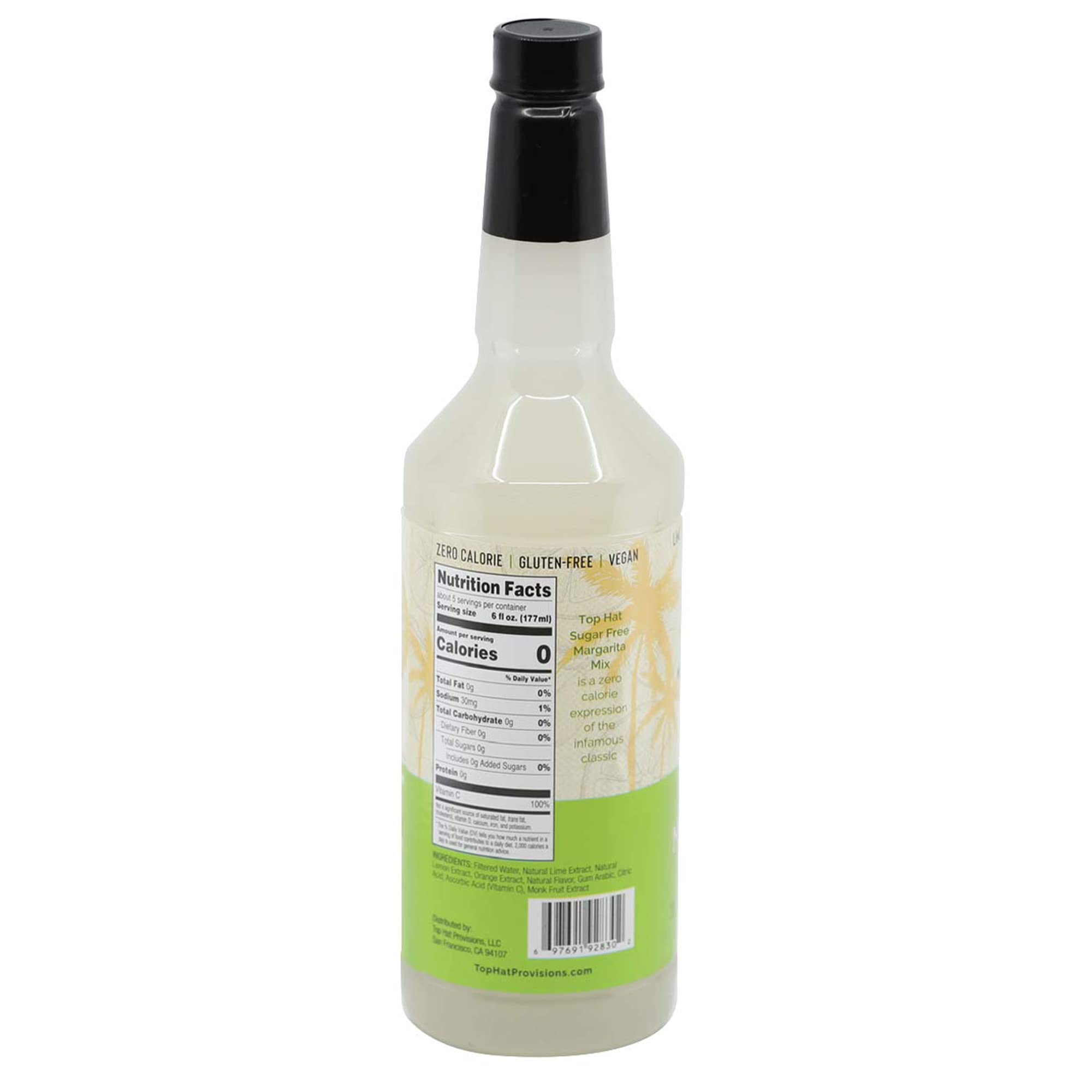Top Hat Provisions monk fruit sweetened mixer, a sugar-free base for flavorful cocktails.