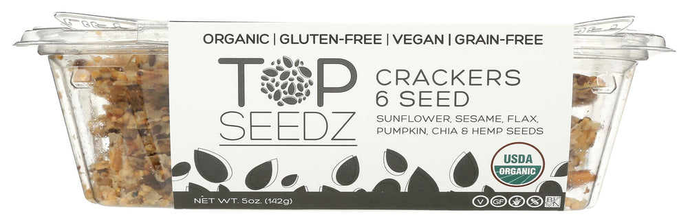 On-the-go Top Seedz crackers in a small bag for travel.