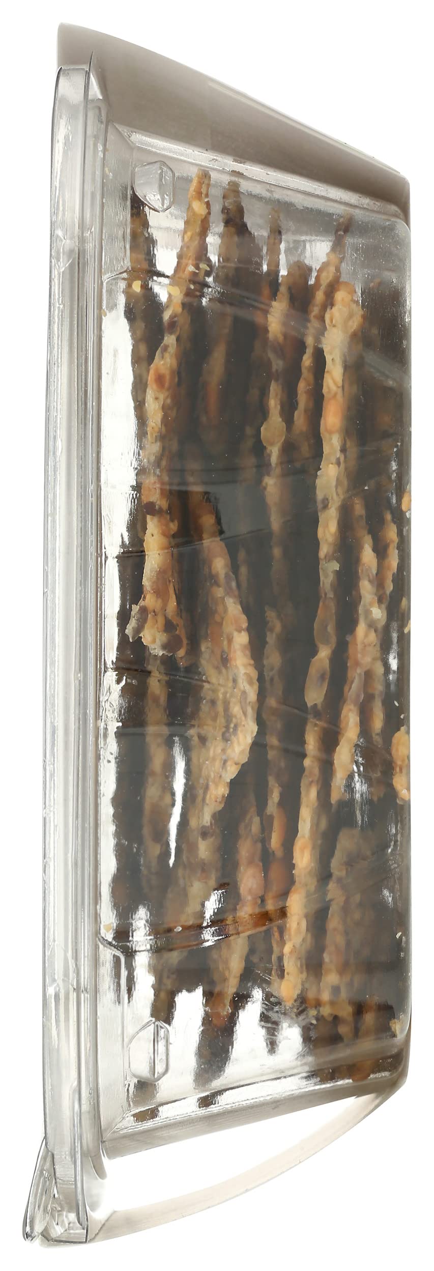 Top Seedz sea salt crackers serving plate suggests quick snacking.
