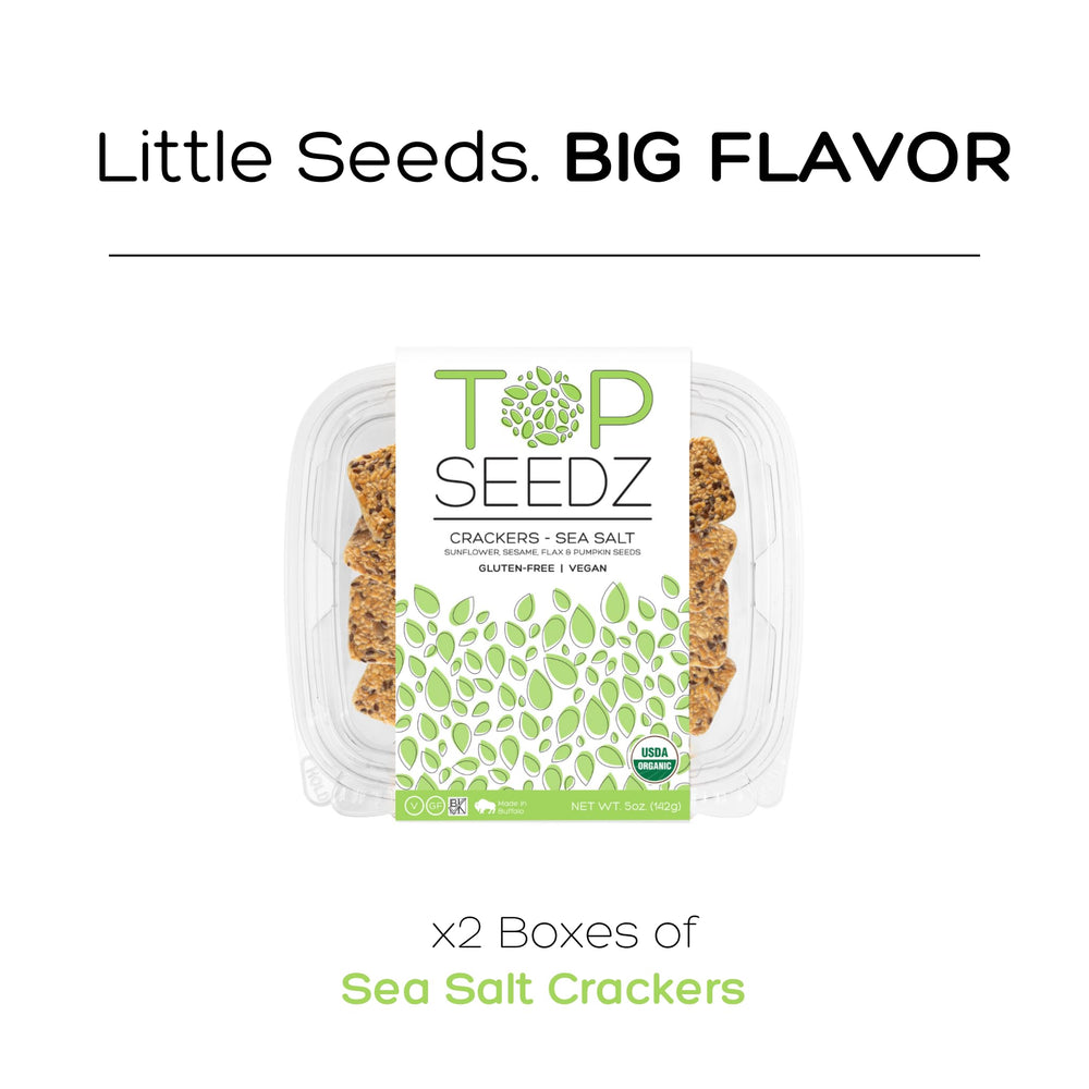 Top Seedz two-pack packaging on shelf, convenient snack option