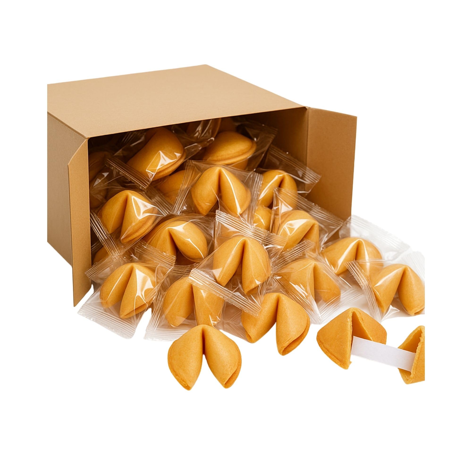 Topnotchplace fortune cookies with individually wrapped packaging for freshness and easy serving.