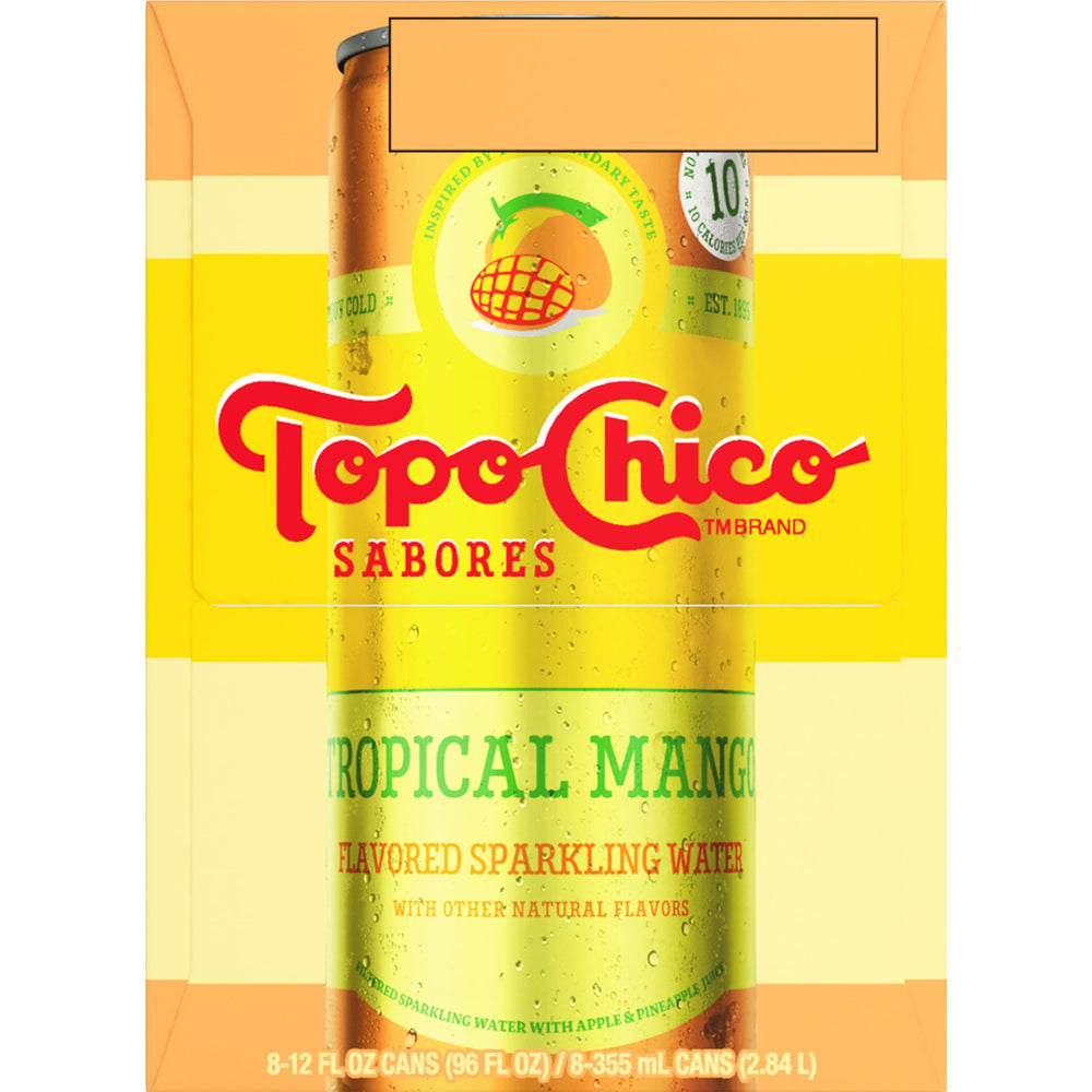 Topo Chico Sabores chilled outdoors, a perfect option for hot days and social sipping.