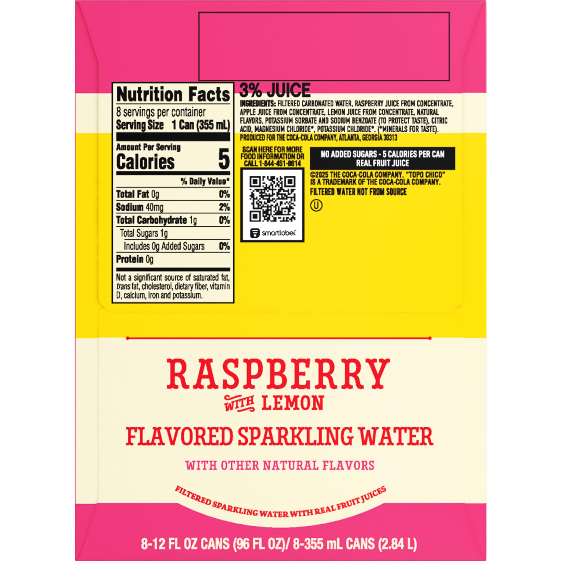 Topo Chico Sabores Raspberry with Lemon pour over ice delivers crisp chill