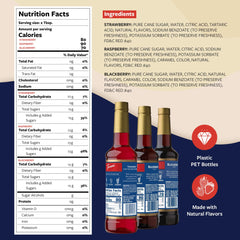 Torani Berry Lovers Strawberry Bottle showcases versatile flavor for cocktails and mocktails.