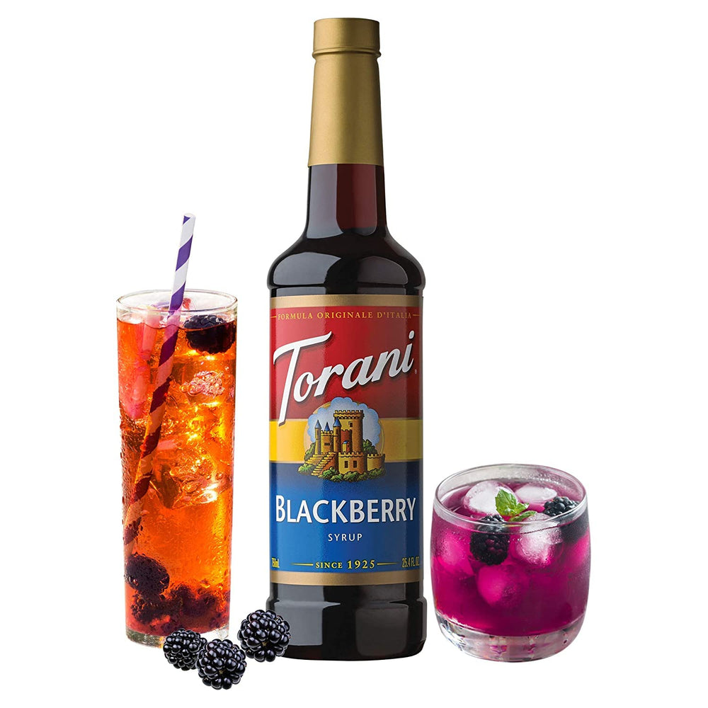 Torani Blackberry Syrup over a latte for cafe-style flavor